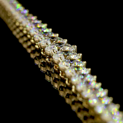 10.53 CTTW Round Lab Grown Diamond Riviera Necklace 16.5" (E Color and VS1 Clarity)