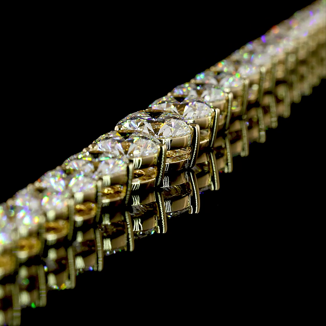 10.53 CTTW Round Lab Grown Diamond Riviera Necklace 16.5" (E Color and VS1 Clarity)