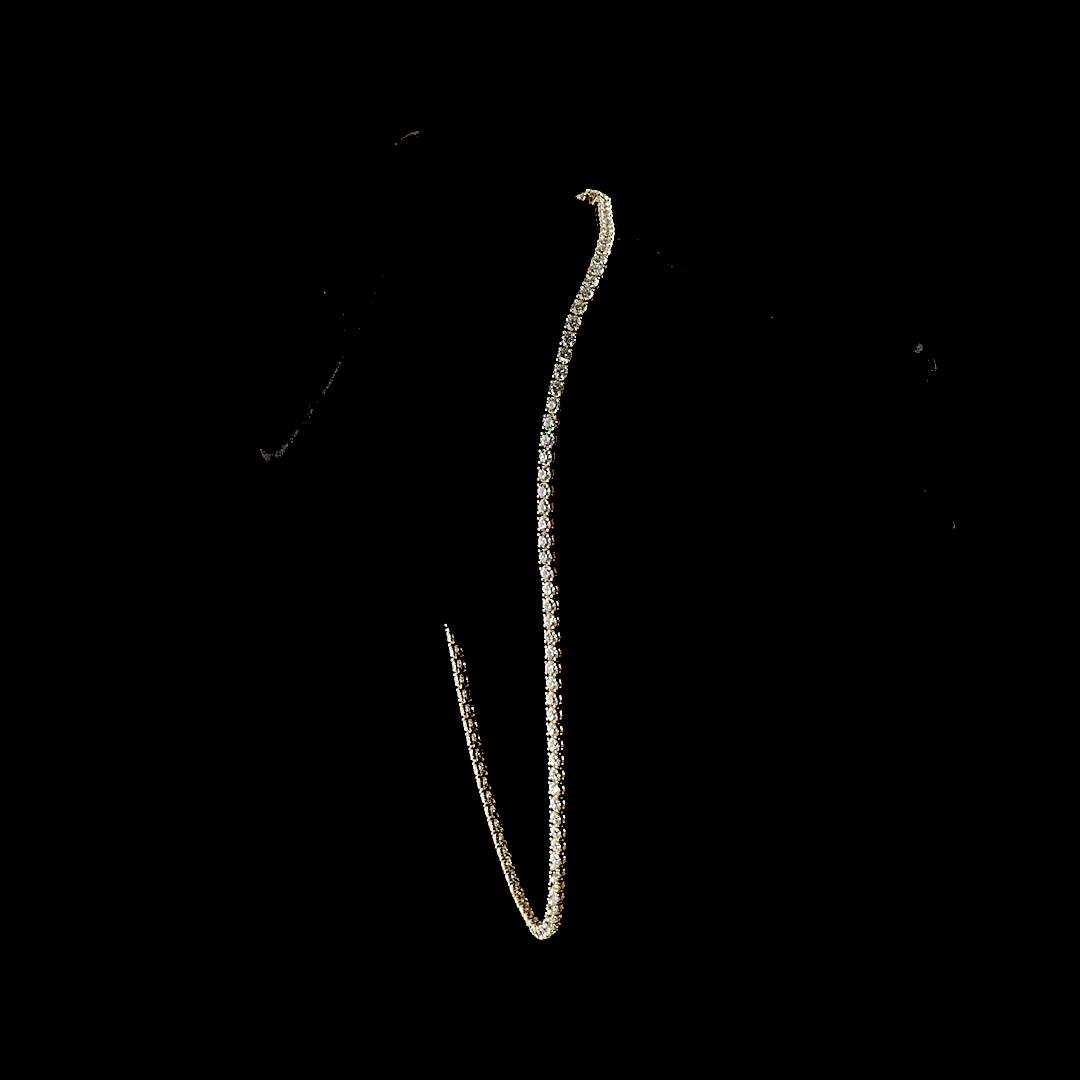 15.16 CTTW Round Lab Grown Diamond Tennis Necklace 16.5" (E Color and VS1 Clarity)