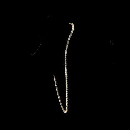 15.16 CTTW Round Lab Grown Diamond Tennis Necklace 16.5" (E Color and VS1 Clarity)