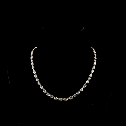 21.68 CTTW MIX Lab Grown Diamond Station Necklace 17" (F/E Color and VS1 Clarity)