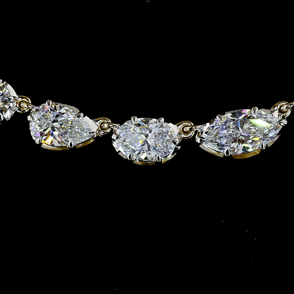 21.68 CTTW MIX Lab Grown Diamond Station Necklace 17" (F/E Color and VS1 Clarity)
