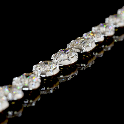21.68 CTTW MIX Lab Grown Diamond Station Necklace 17" (F/E Color and VS1 Clarity)