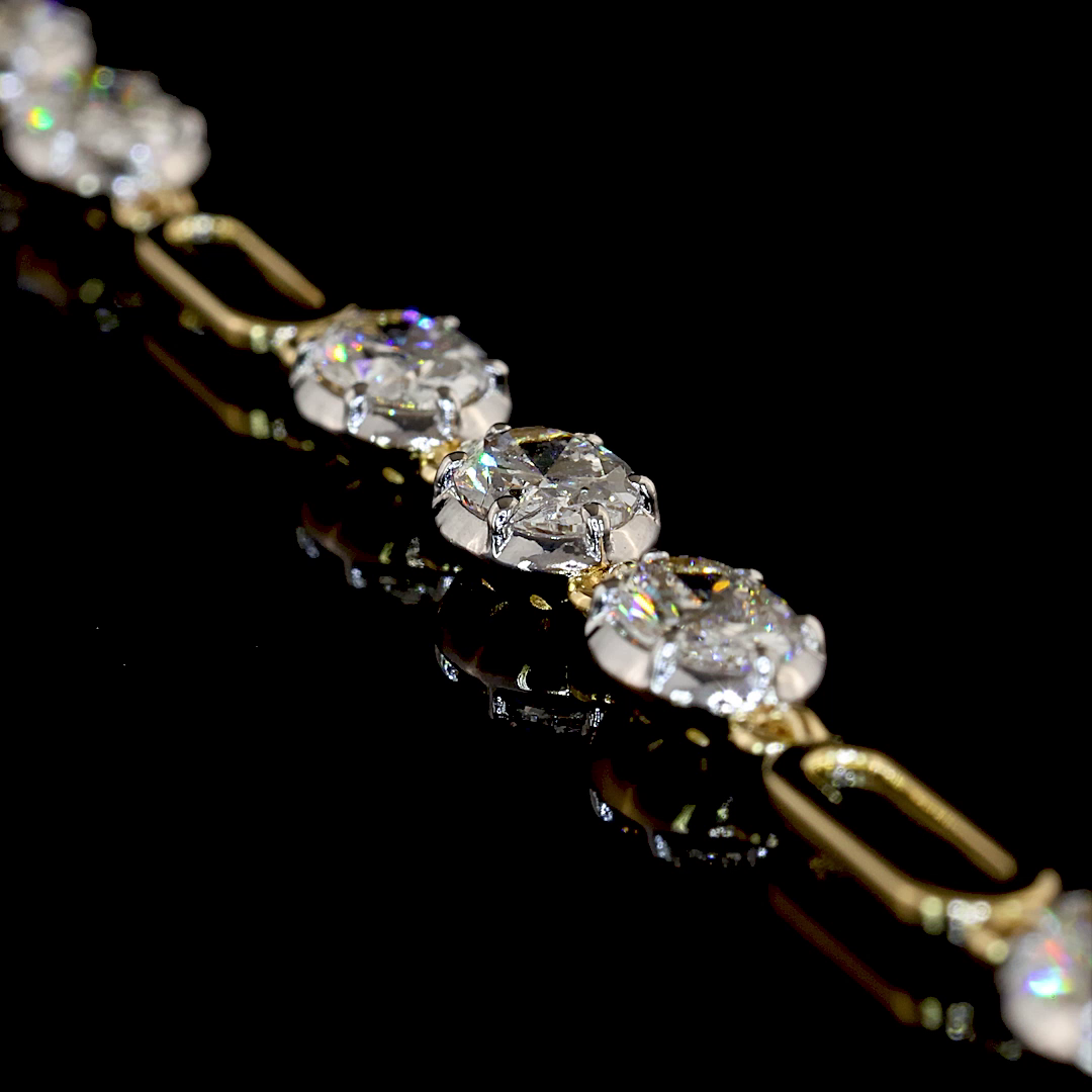 4.83 CTTW Oval Lab Grown Diamond Station Necklace 16" (E Color and VS1 Clarity)