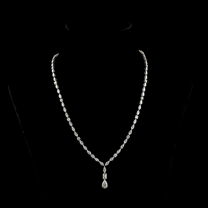 15.10 CTTW MIX Lab Grown Diamond Lariat Necklace 18" (F Color and VS1 Clarity)