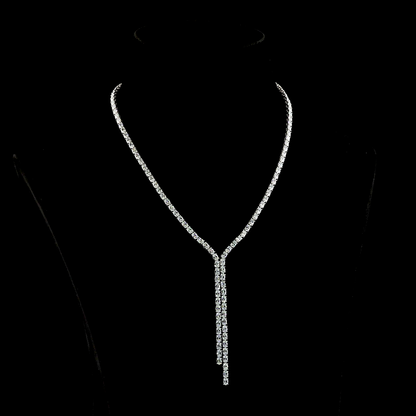 15.99 CTTW Oval Lab Grown Diamond Lariat Necklace 16.5" (E Color and VS1 Clarity)