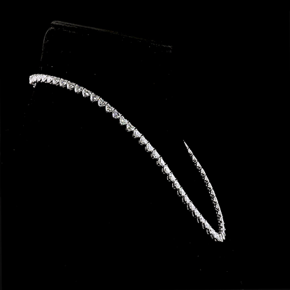 33.16 CTTW Heart Lab Grown Diamond Tennis Necklace 16.5" (E Color and VS2 Clarity)