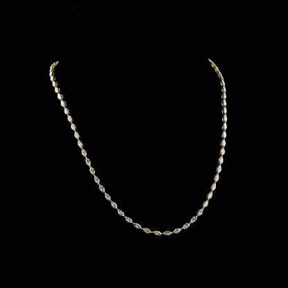 8.32 CTTW Marquise Lab Grown Diamond Station Necklace 17" (F Color and VVS2 Clarity)