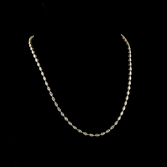 8.32 CTTW Marquise Lab Grown Diamond Station Necklace 17" (F Color and VVS2 Clarity)
