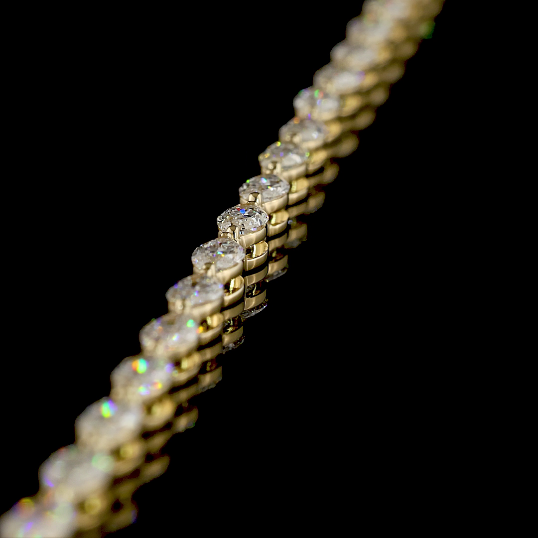 8.32 CTTW Marquise Lab Grown Diamond Station Necklace 17" (F Color and VVS2 Clarity)