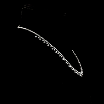 6.43 CTTW Round Lab Grown Diamond Tennis Necklace 16.5" (E Color and VS1 Clarity)