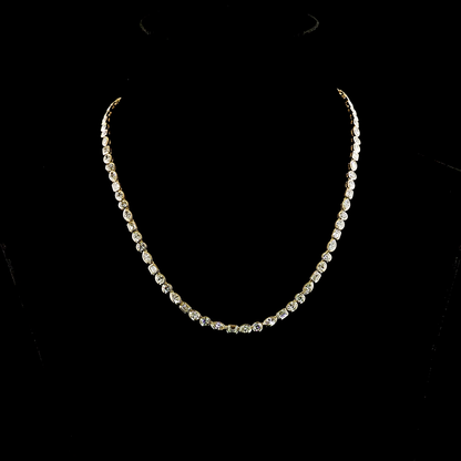 12.37 CTTW MIX Lab Grown Diamond Tennis Necklace 16.5" (E Color and VS1 Clarity)