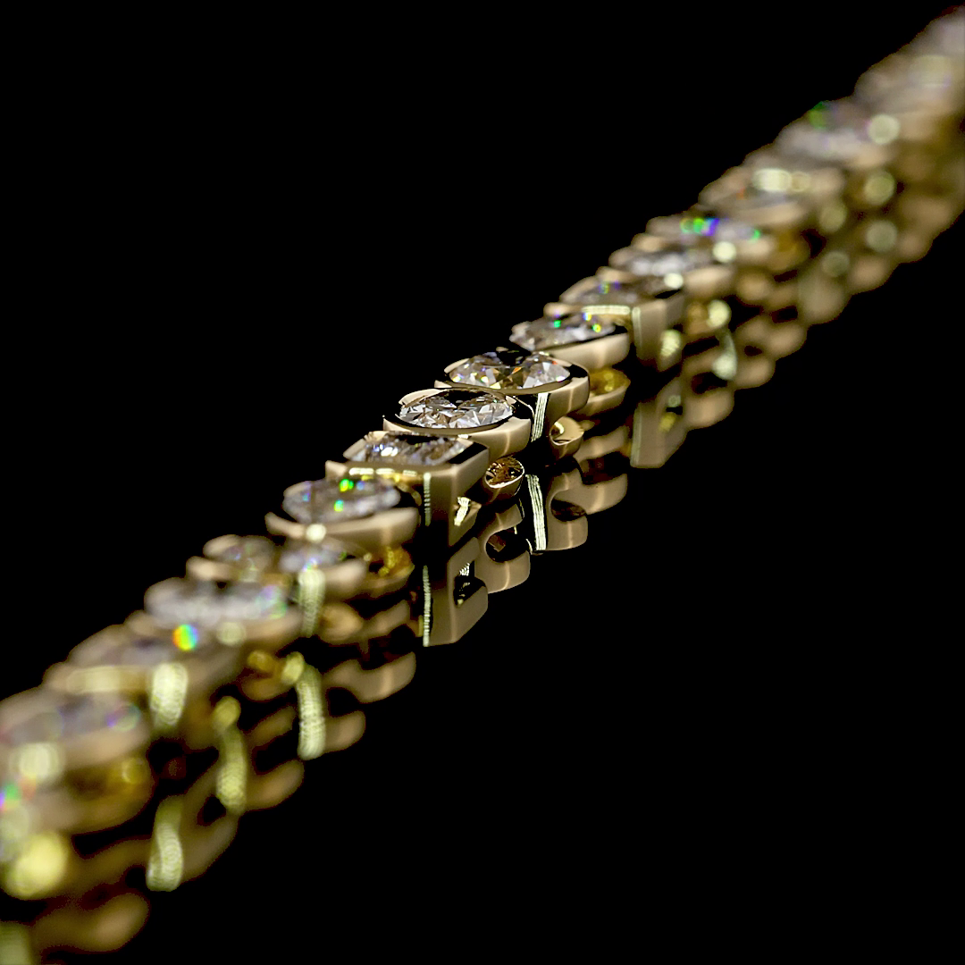12.37 CTTW MIX Lab Grown Diamond Tennis Necklace 16.5" (E Color and VS1 Clarity)