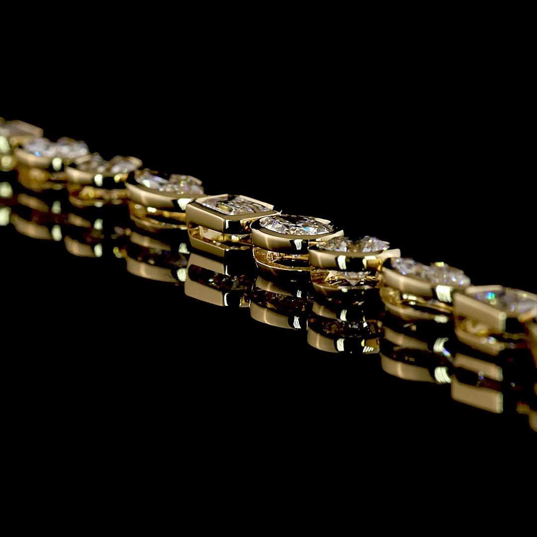 12.37 CTTW MIX Lab Grown Diamond Tennis Necklace 16.5" (E Color and VS1 Clarity)