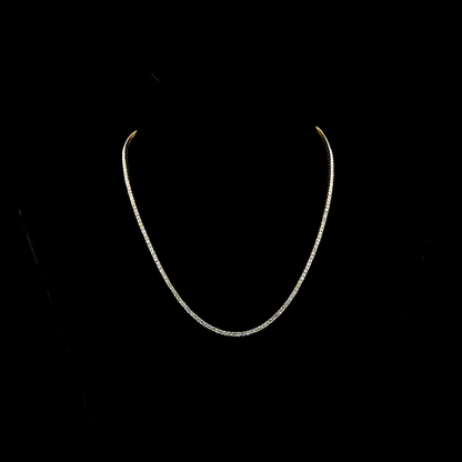 4.94 CTTW Round Lab Grown Diamond Tennis Necklace 16" (E Color and VS1 Clarity)