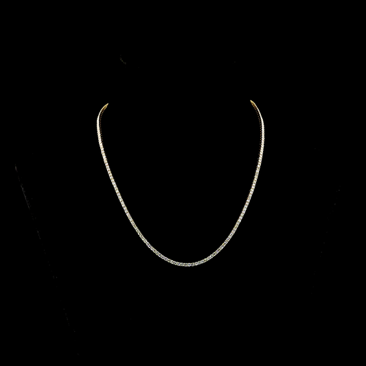 4.94 CTTW Round Lab Grown Diamond Tennis Necklace 16" (E Color and VS1 Clarity)