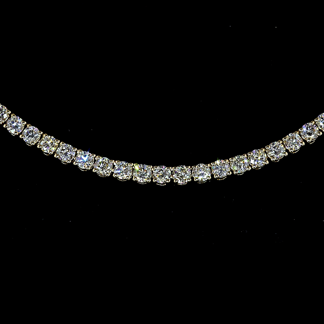 4.94 CTTW Round Lab Grown Diamond Tennis Necklace 16" (E Color and VS1 Clarity)