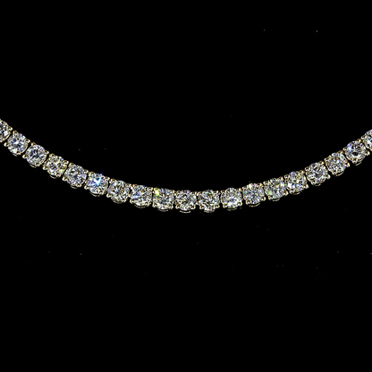 4.94 CTTW Round Lab Grown Diamond Tennis Necklace 16" (E Color and VS1 Clarity)