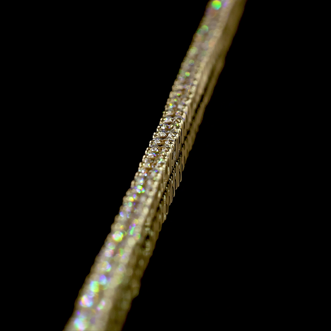 4.94 CTTW Round Lab Grown Diamond Tennis Necklace 16" (E Color and VS1 Clarity)