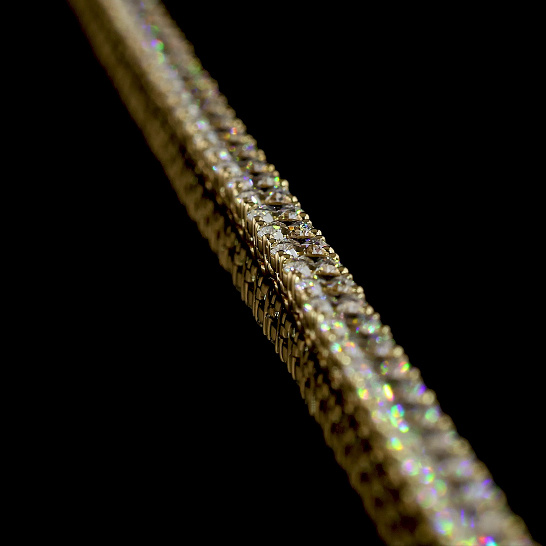 11.81 CTTW Round Lab Grown Diamond Tennis Necklace 16" (E Color and VS1 Clarity)
