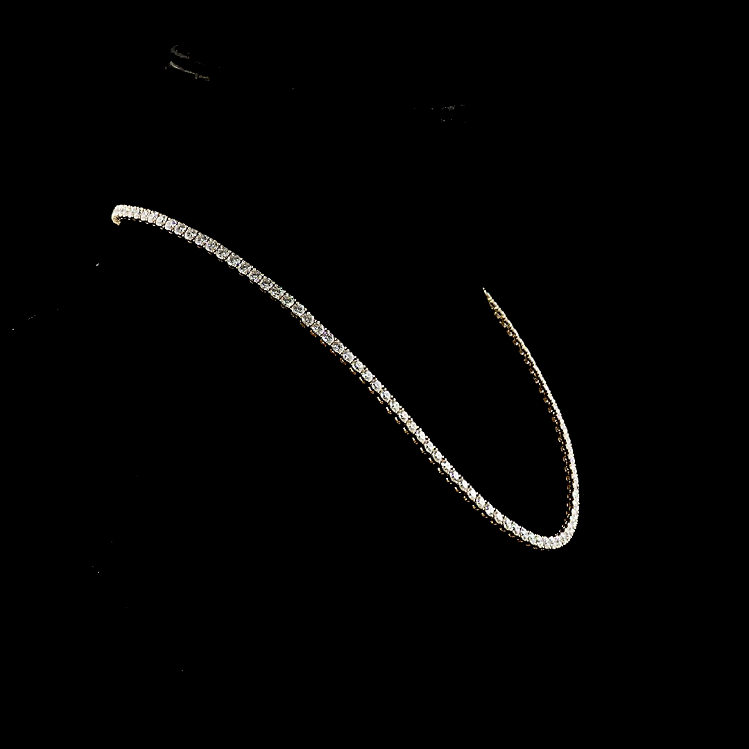 13.69 CTTW Round Lab Grown Diamond Tennis Necklace 16.5" (E Color and VS1 Clarity)