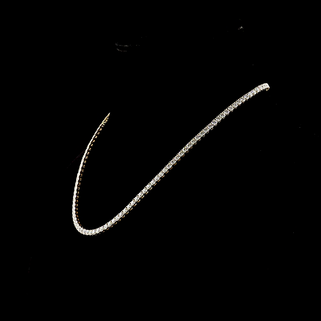 13.69 CTTW Round Lab Grown Diamond Tennis Necklace 16.5" (E Color and VS1 Clarity)