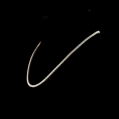 13.69 CTTW Round Lab Grown Diamond Tennis Necklace 16.5" (E Color and VS1 Clarity)