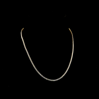 6.99 CTTW Round Lab Grown Diamond Tennis Necklace 16" (F Color and VS1 Clarity)