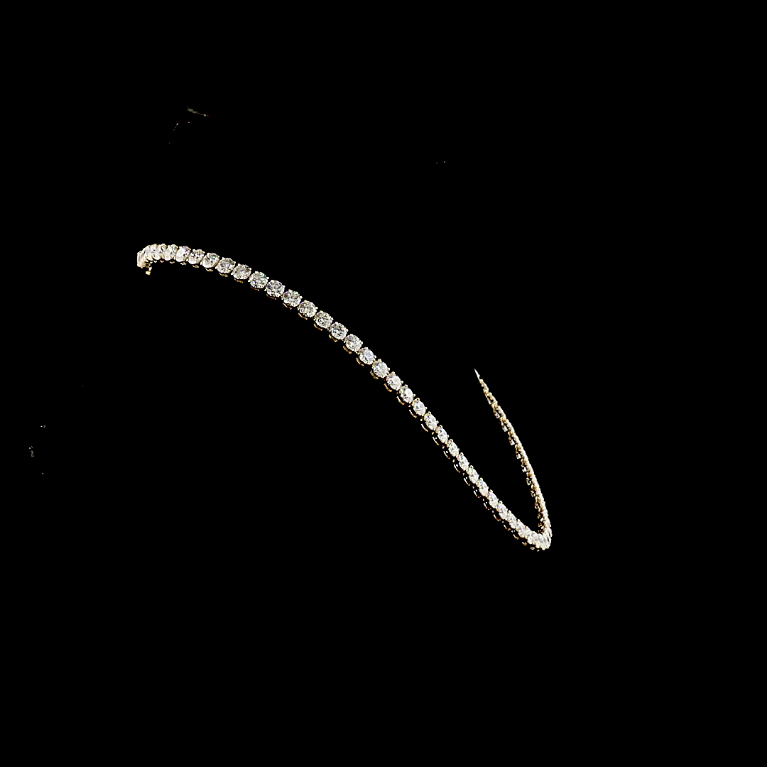34.08 CTTW Round Lab Grown Diamond Tennis Necklace 16" (E Color and VS1 Clarity)