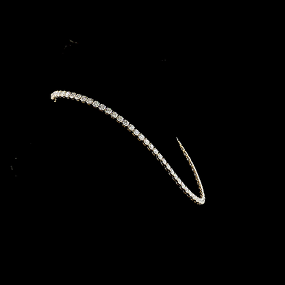 34.08 CTTW Round Lab Grown Diamond Tennis Necklace 16" (E Color and VS1 Clarity)