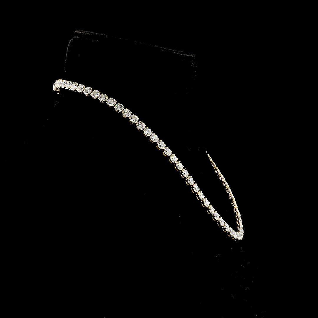39.31 CTTW Round Lab Grown Diamond Tennis Necklace 16.5" (E Color and VS1 Clarity)