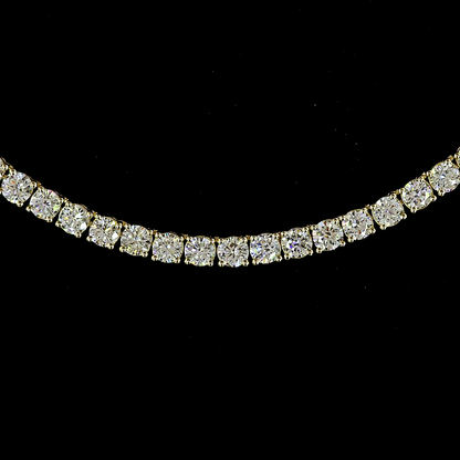 8.46 CTTW Round Lab Grown Diamond Tennis Necklace 18" (E Color and VS1 Clarity)