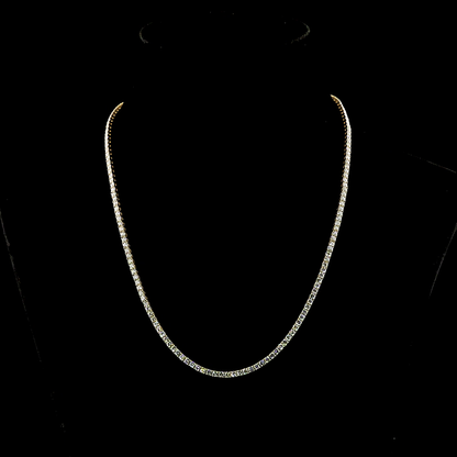 9.54 CTTW Round Lab Grown Diamond Tennis Necklace 18" (E Color and VS1 Clarity)