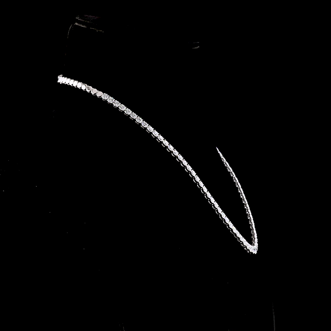 15.71 CTTW Round Lab Grown Diamond Riviera Necklace 17" (E Color and VS1 Clarity)