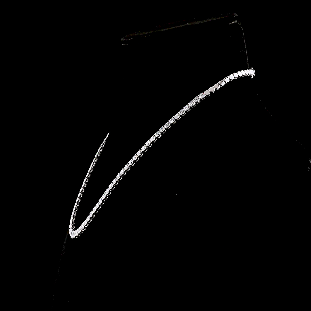 15.71 CTTW Round Lab Grown Diamond Riviera Necklace 17" (E Color and VS1 Clarity)