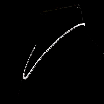 15.71 CTTW Round Lab Grown Diamond Riviera Necklace 17" (E Color and VS1 Clarity)