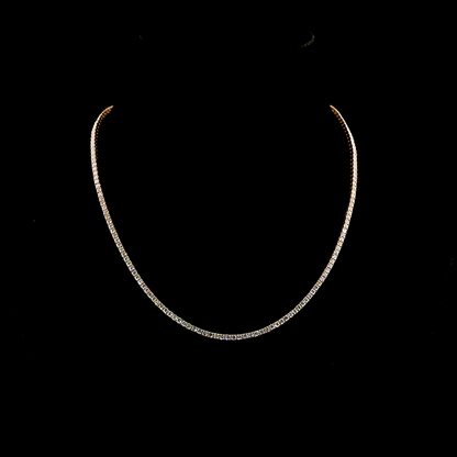 6.69 CTTW Round Lab Grown Diamond Tennis Necklace 16.5" (E Color and VS1 Clarity)