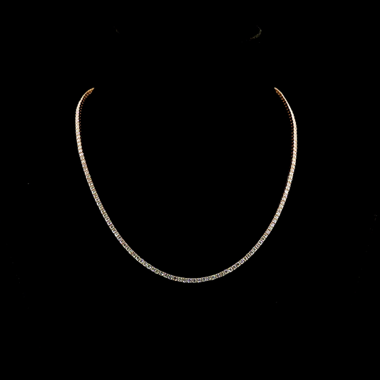 6.69 CTTW Round Lab Grown Diamond Tennis Necklace 16.5" (E Color and VS1 Clarity)