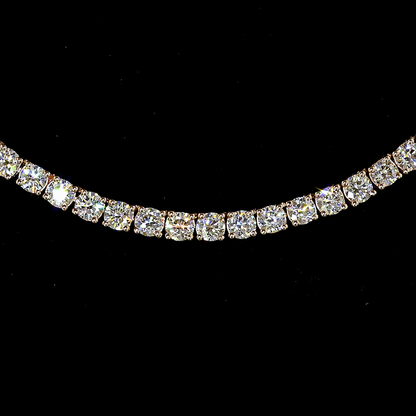 6.69 CTTW Round Lab Grown Diamond Tennis Necklace 16.5" (E Color and VS1 Clarity)