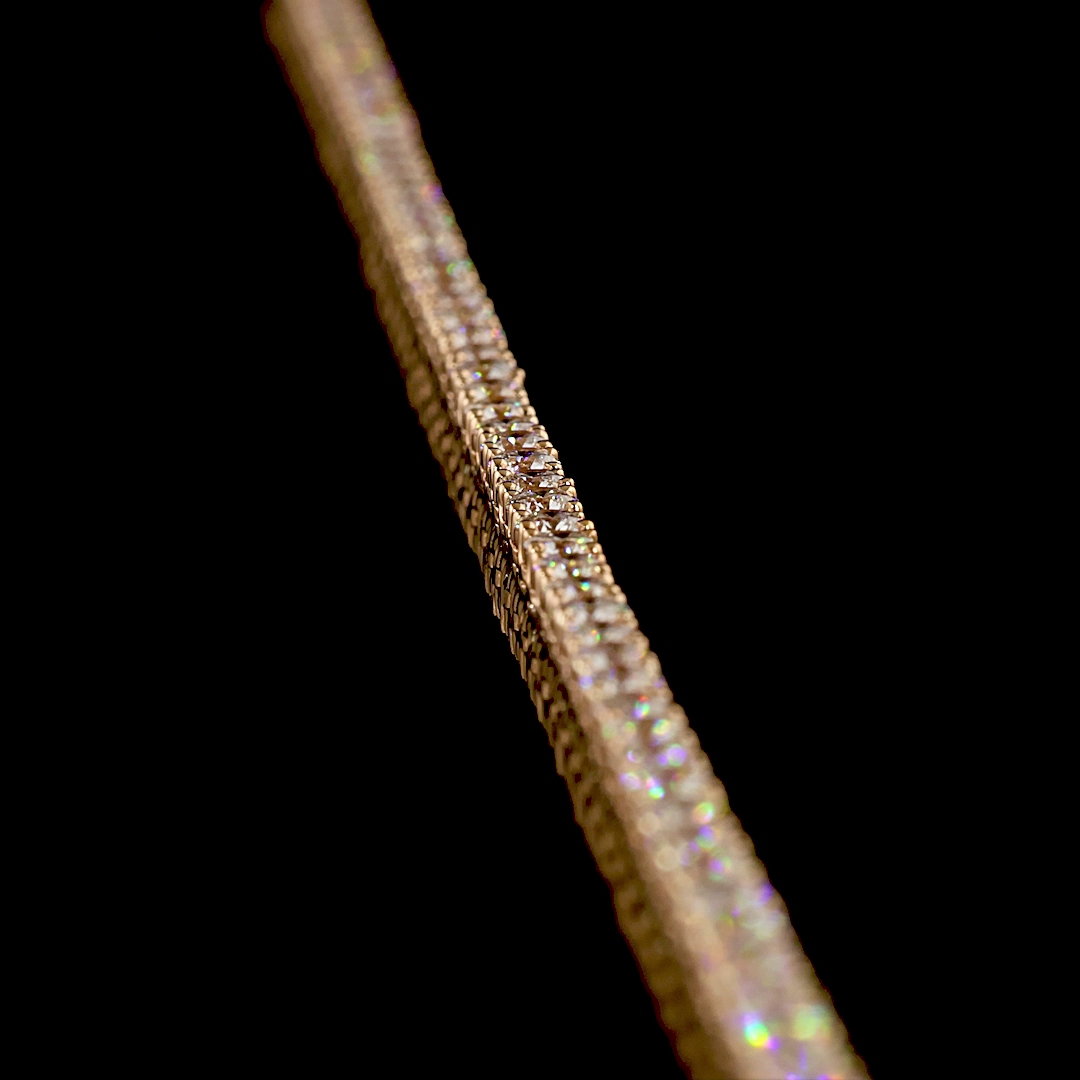 6.69 CTTW Round Lab Grown Diamond Tennis Necklace 16.5" (E Color and VS1 Clarity)