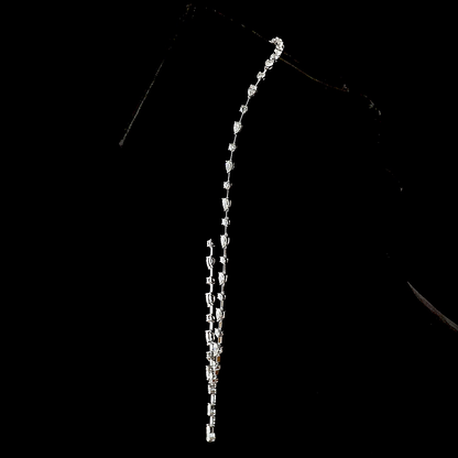 13.09 CTTW Pear Lab Grown Diamond Lariat Necklace 18" (E Color and VS1 Clarity)