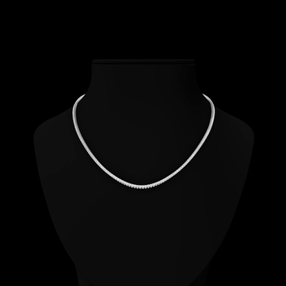 2.13 CTTW Round Lab Grown Diamond Tennis Necklace (E Color and VS1 Clarity)