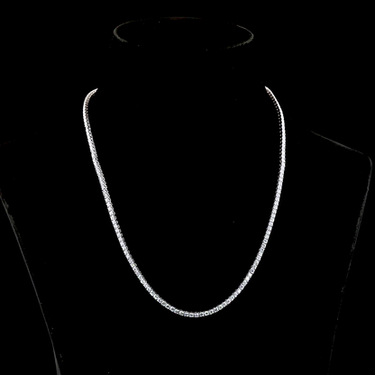 8.02 CTTW Round Lab Grown Diamond Tennis Necklace 18" (E Color and VS1 Clarity)