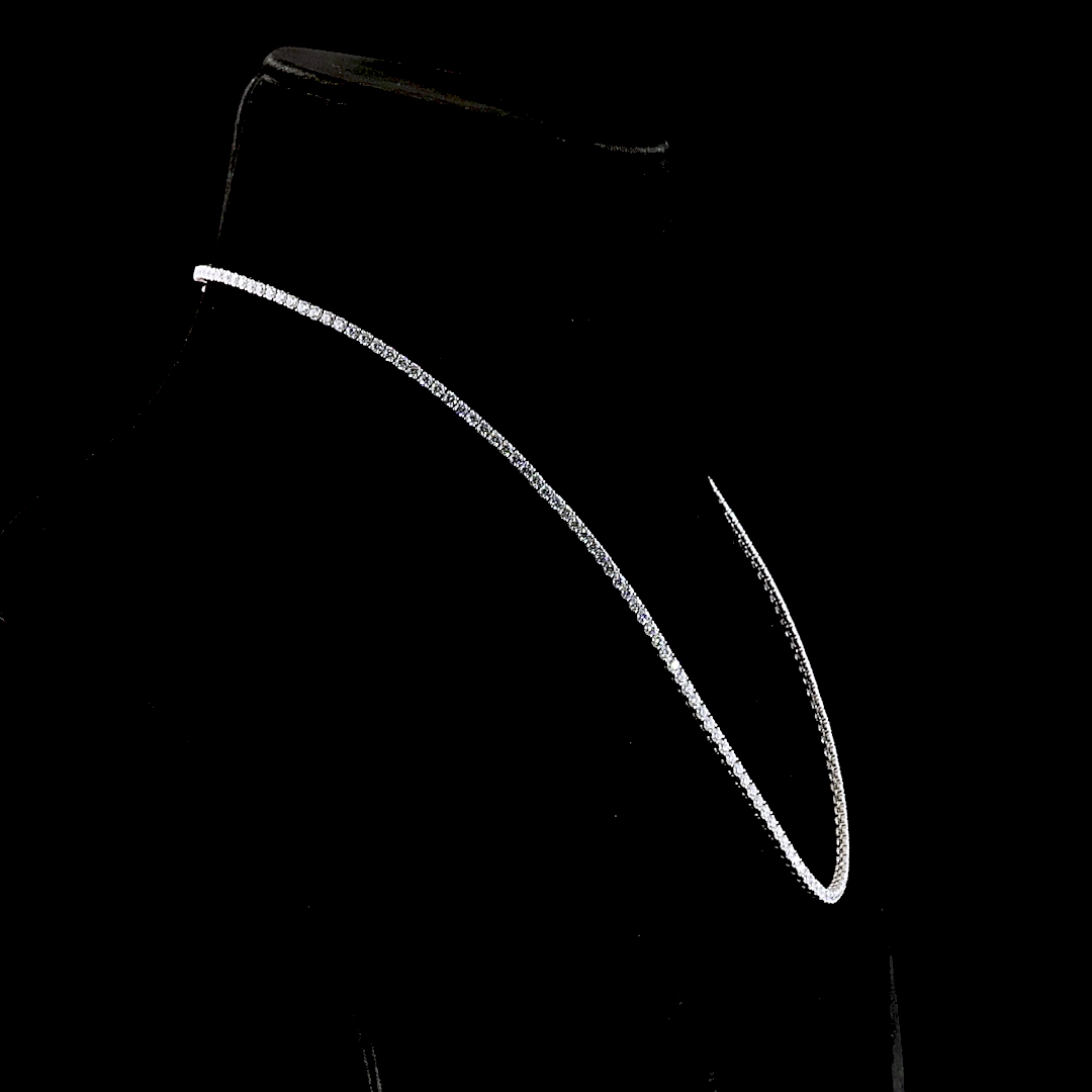 8.02 CTTW Round Lab Grown Diamond Tennis Necklace 18" (E Color and VS1 Clarity)