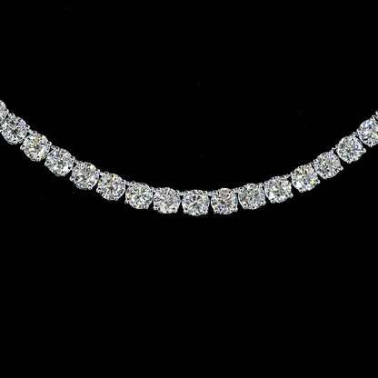 14.24 CTTW Round Lab Grown Diamond Tennis Necklace 18" (F/E Color and VS2/VS1 Clarity)
