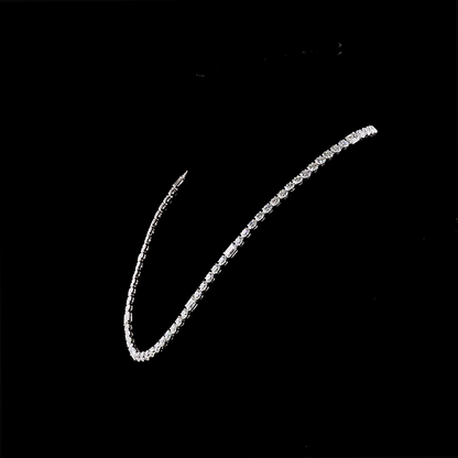 44.17 CTTW Emerald Lab Grown Diamond Tennis Necklace 19" (E Color and VVS2 Clarity)