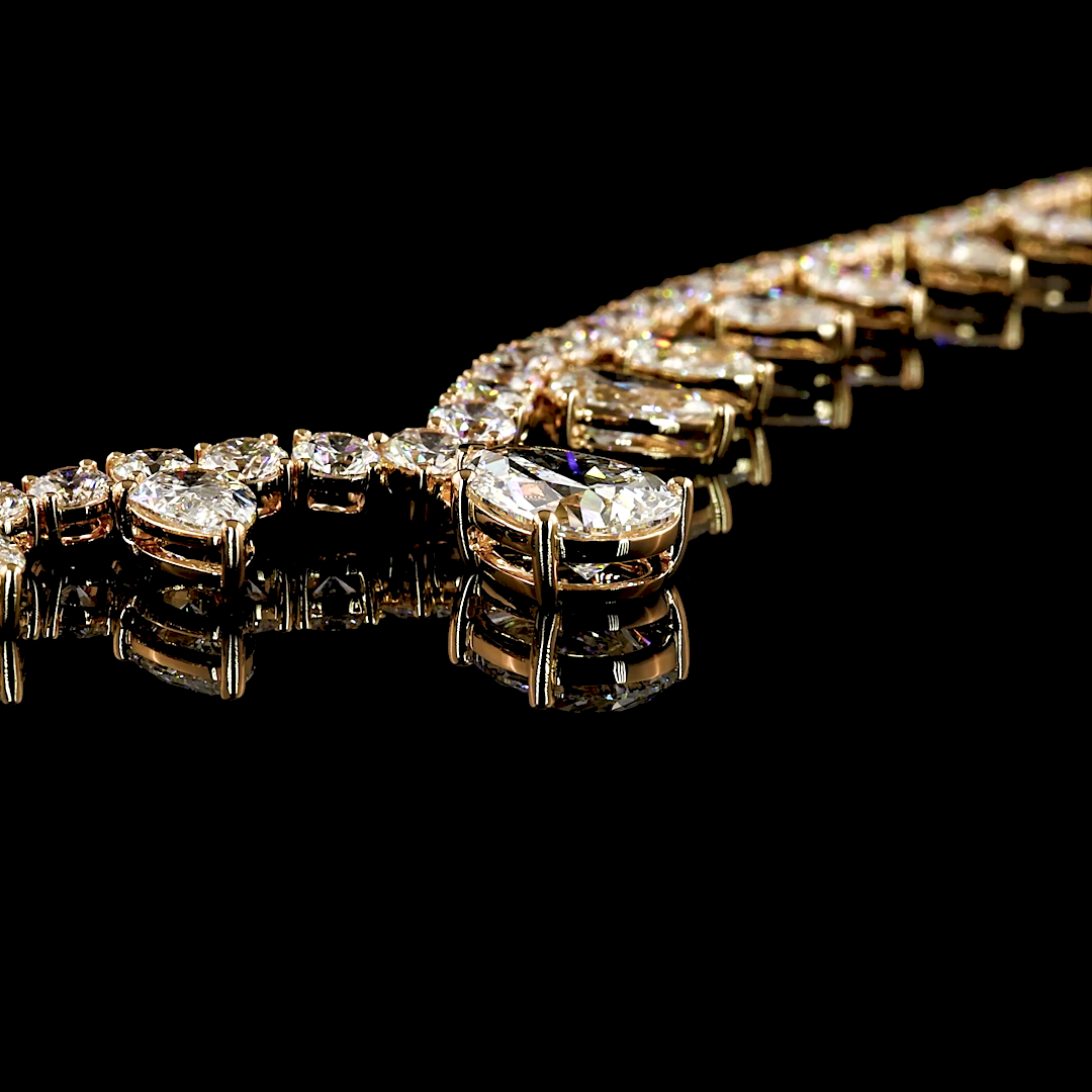 15.09 CTTW Pear Lab Grown Diamond Special Necklace 18" (E Color and VS2 Clarity)