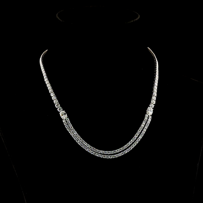 14.20 CTTW Oval Lab Grown Diamond Special Necklace 16" (E Color and VS1 Clarity)