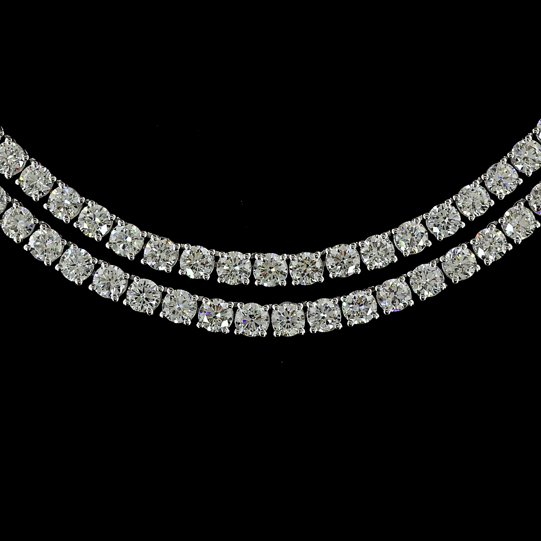 14.20 CTTW Oval Lab Grown Diamond Special Necklace 16" (E Color and VS1 Clarity)