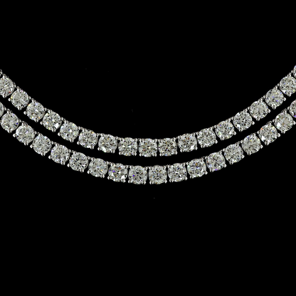 14.20 CTTW Oval Lab Grown Diamond Special Necklace 16" (E Color and VS1 Clarity)